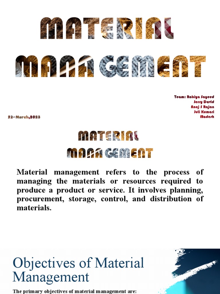 Material Management | PDF