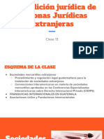 Clase 13. La Condición Jurídica de Personas Jurídicas Extranjeras PDF