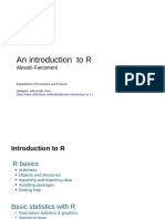 An Introduction To R: Alessio Farcomeni