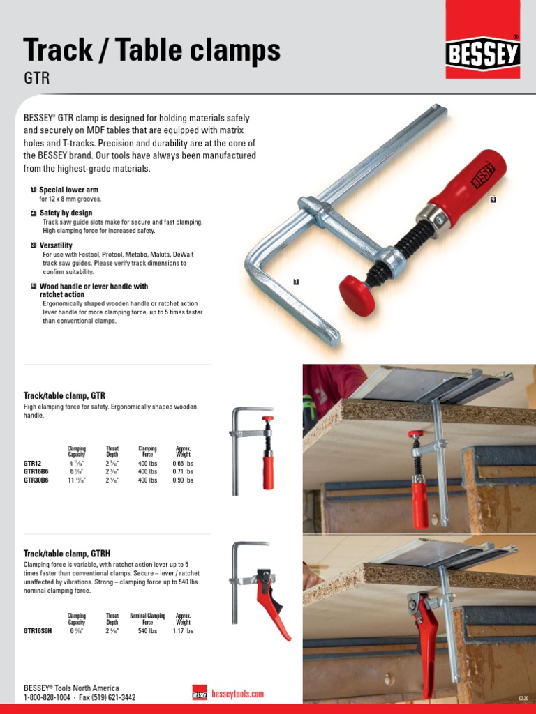 BESSEY GTR TrackTableClamps EN PDF
