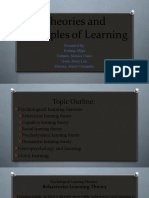 Theories and Principles of Learning Theories Presented