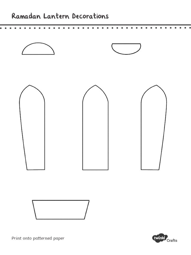Ramadan Lantern Template Lantern Decorations Pdf
