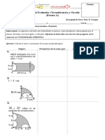 Actividad Evaluada Área y Perímetro de Círculo (Figuras Compuestas) PDF