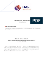 Document Et Informatique: To Cite This Version