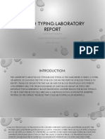 BLOODTYPING lABORATORY REPORT