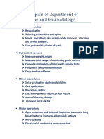 Functional Plan of Department of Orthopaedics and Traumatology