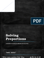 Solving Proportions in Problem Solving