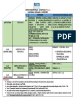 Calendário de simulados do 9o ano com datas e conteúdos