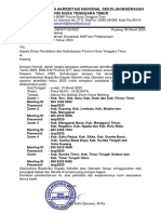 Surat Pemberitahuan Sosialisasi - Dinas Pendidikan Dan Kebudayaan Prov NTT PDF