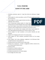 Tata Tertib Kost Putri PDF