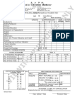 JCA student report card