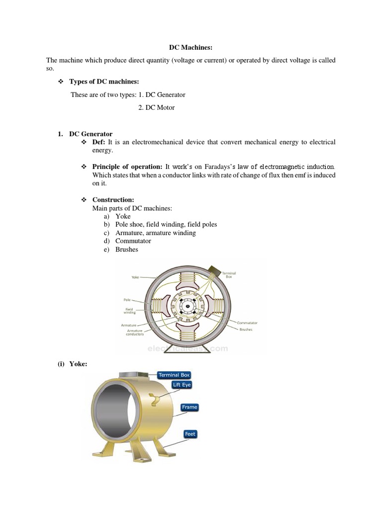 DC Motor and Generator PDF Induction Electric Motor