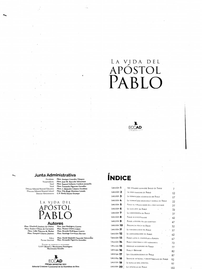 La Vida Del Apostol Pablo Pdf
