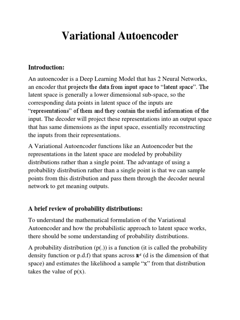 Variational Autoencoder Explanation | Download Free PDF | Probability ...