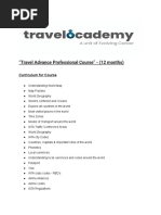 Offline "Travel Advance Professional Course" - (12 Months)