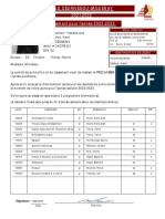 2021-2022 Préclassement Pour L'année 2022-2023 C.S.S. Des Rives-Du-Saguenay