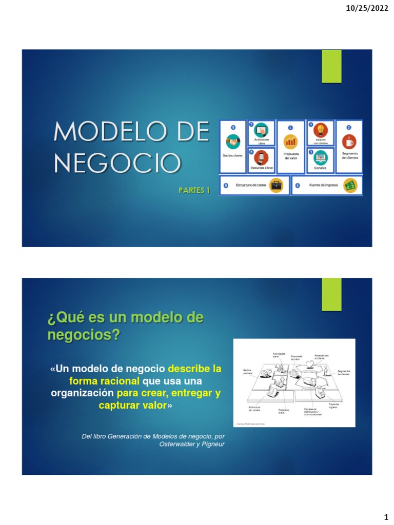 Tipos y Estructura de Modelos de Negocio | PDF | Modelo de negocio ...