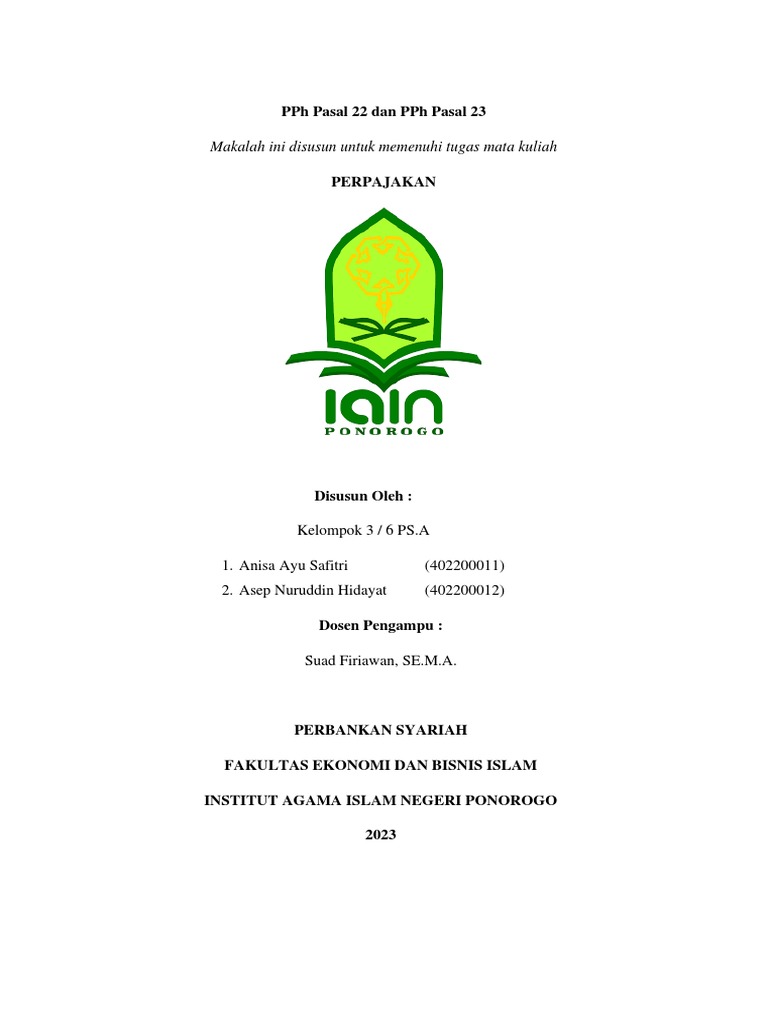 Perbedaan PPh Pasal 22 dan 23 | PDF | Bisnis | Pengelolaan Keuangan & Uang