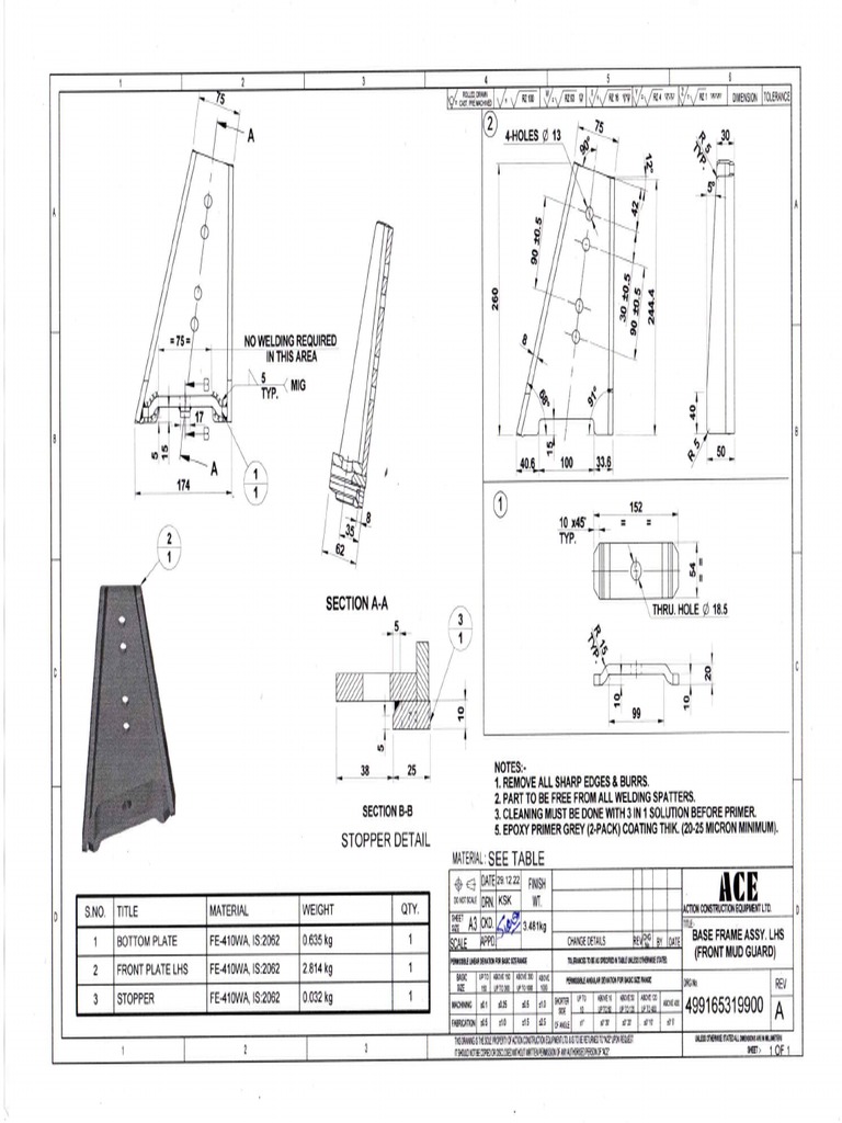 Base Frame Assy Front Mudguard LH PDF | PDF