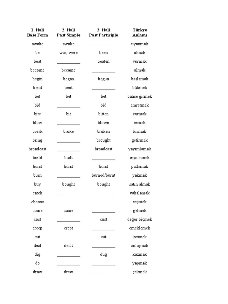 D zensiz Fiiller Egzersiz PDF