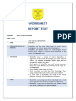 Worksheet Report Text: Full Name: Jessica Laurencia Panjaitan Class: XI IPA 1