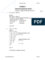 Lecture 5 (Simplification Using Boolean Algebra) PDF