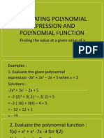 Evaluating Polynomial Functions