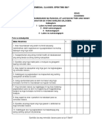 Remedial Classes. Epektibo Ba - Survey Form 1