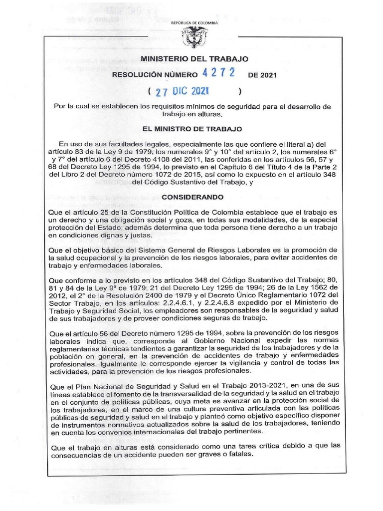 Resolucion 4272 de 2021 | PDF