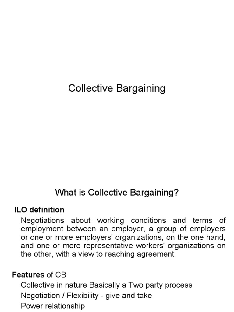 L What Is Collective Bargaining & Its Features PDF