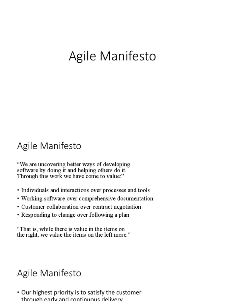 Agile Manifesto | PDF