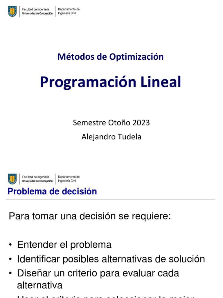 Programación Lineal: Métodos y Ejemplos | PDF | Programación lineal ...
