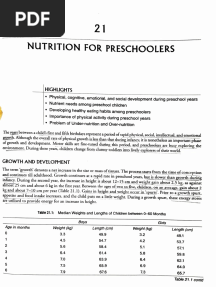 Nutrition For Preschooler PDF
