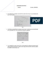 Tutorial 1 Engg. Mechanics-2021 Batch PDF