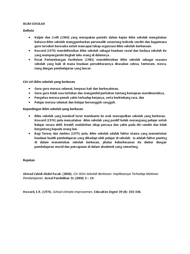 Types Of School Climate Pdf