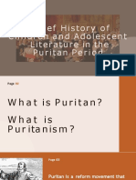 A Brief History of Puritan Children's Literature