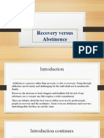 Abstinence Vs Recovery Slide