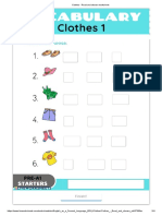Clothes worksheet - Read and choose
