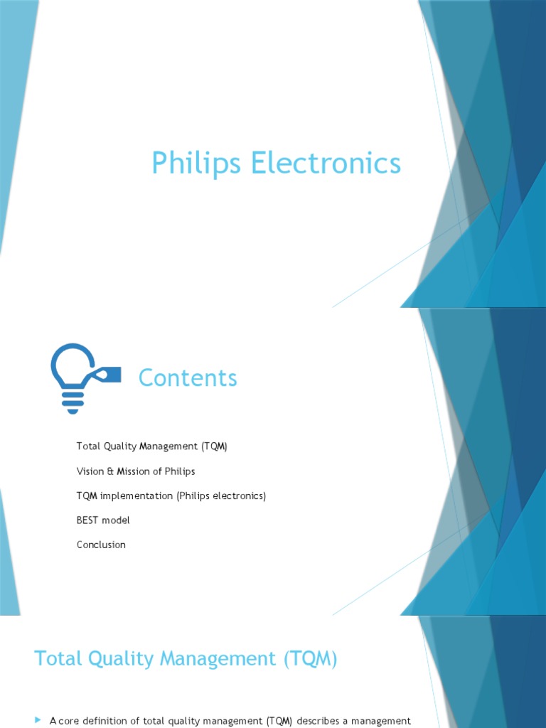 Philips Electronics TQM Strategies Explained | PDF | Goal | Quality ...