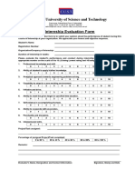 Evalutation Form