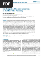 Face Recognition Attendance System Based On Real-Time Video Processing