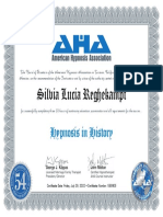 Certificate - Hypnosis in History PDF