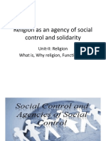 Religion As An Agency of Social Control