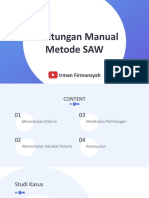 Perhitungan Manual Metode Saw