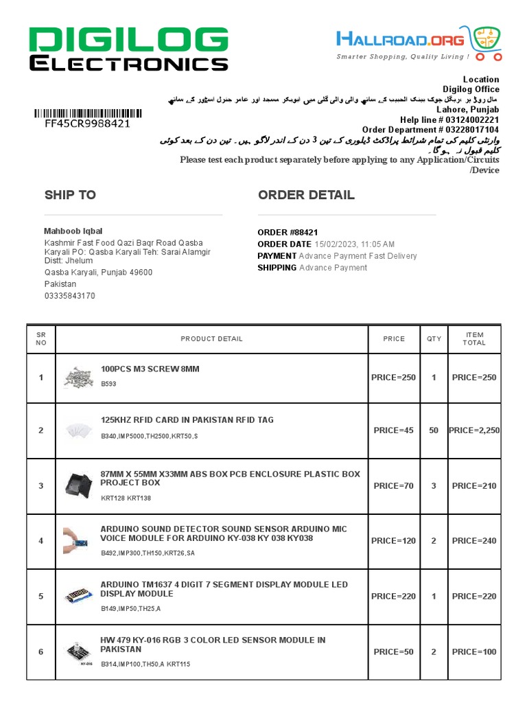 Invoices 88421 | PDF