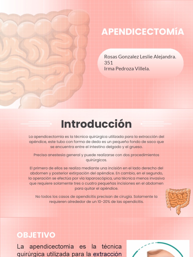 Apendicectomía: Técnicas y Procedimientos | PDF | Especialidades ...