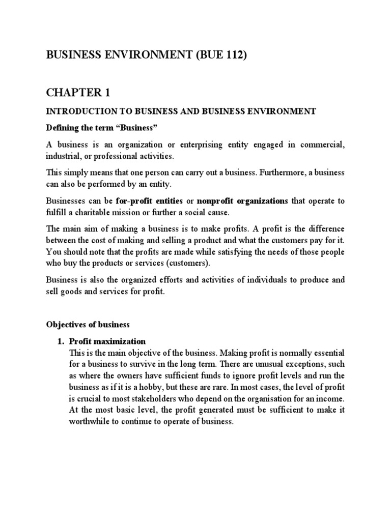 Business Environment 1 PDF PDF | PDF | Partnership | Sole Proprietorship