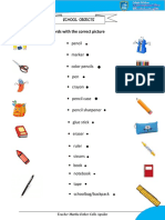 School Objects PDF
