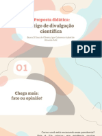 Proposta Didática - Artigo de Divulgação Científica