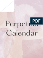 Perpetual Calendar with Birthdays and Events Tracker